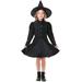 Youmylove Fashion Dresses For Girls Toddler Kids Witch Style Comtome Party Dress Hat Outfit Set