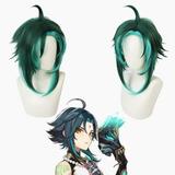 Genshin Impact Cosplay Xiao Wig Mix Color Cosplay Anime Wigs Halloween Wigs