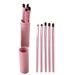 Beauty Clearance Under $15 Makeup Eye Eyeshadow Brush Brushes Cosmetic Set+Round Tube 5Pcs Pink