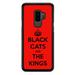 Keep Calm Love Black Cat Case Custom Funny Quote Case Cover For Samsung Galaxy S23 Ultra S23+ S22 Plus S21 FE