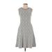 Banana Republic Factory Store Cocktail Dress - A-Line High Neck Sleeveless: Gray Dresses - Women's Size 2