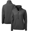 Women's Cutter & Buck Gray Arizona Diamondbacks Cascade Eco Sherpa Fleece Half-Zip Pullover Jacket