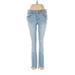 Zara Jeggings - Mid/Reg Rise: Blue Bottoms - Women's Size 6 - Sandwash