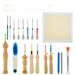 35 Pcs Punch Needle Kit Punch Needle Tool Adjustable Punch Needle Embroidery Kits Include Wooden Handle Embroidery Pen Set Big Eye Needles - Stocking Stuffers for Adults