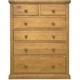 Churchill Waxed Pine Chest, 4 + 2 Drawers