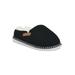 Women's Textured Knit Clog With Fur Lining Slippers by GaaHuu in Black (Size MEDIUM 7-8)
