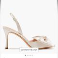 Kate Spade Shoes | Kate Spade - Happily Slingback Sandal Satin Pearl Heels | Color: White | Size: 9