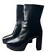 Zara Shoes | Nwt Zara Boots | Zara Black Leather Platform Boots Size 9 | Color: Black | Size: 9