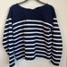 J. Crew Tops | J.Crew Navy And White Long Sleeve Tie Back Top | Color: Blue/White | Size: S