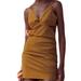 Zara Dresses | Nwot Zara Side Cut Out Mini Dress | Color: Brown | Size: Xl