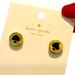Kate Spade Jewelry | Nwt Kate Spade Signature Spade Round Black And Gold Toned Earrings | Color: Black/Gold | Size: Os