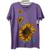 Disney Tops | Disney Epcot Flower & Garden Sunflower Festival T-Shirt Size M | Color: Purple | Size: M