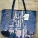 Disney Bags | Nwt Disney Parks Disneyland Castle Blue Canvas Purse Tote Bag New | Color: Blue | Size: Os