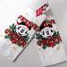 Disney Kitchen | Mickey Mouse Kitchen Towel Set 16x26 Festive Cheer 100% Cotton White Disney | Color: White | Size: Os