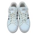 Adidas Shoes | Adidas Grand Court Cloudfoam Shoes - White W/ Silver Stripes - Women's Size 8 | Color: Silver/White | Size: 8