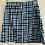 Brandy Melville Bottoms | Brandy Melville John Galt Plaid Skirt | Color: Black/Blue | Size: One Size