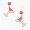 J. Crew Jewelry | J. Crew Beaded Martini Earrings | Color: Pink/Silver | Size: Os