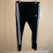 Adidas Pants & Jumpsuits | Adidas 3 Stripe Black Velvet Pants | Color: Black/White | Size: Xl