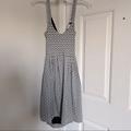 Anthropologie Dresses | Anthropologie Postage Stamp 9h15-Stcl Gray Flowy Skater Dress Xs | Color: Gray/White | Size: Xs