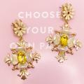 Zara Jewelry | New The Queen’s Favorite Flowers Statement Earrings | Color: Gold/Yellow | Size: Os