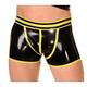 Latex Mans Shorts Rubber Briefs Party Panties Underwear Lingerie Handmade Clothing,Yellow,L