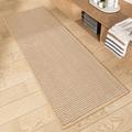 COLOR&GEOMETRY Chenille Absorbent Bath Mat Extra Long, Soft Bathroom Mat Kitchen Mat Non Slip 40x150cm, Machine Washable Kitchen Floor Mat Bath Rug for Bathroom, Kitchen, Kids, Elderly (Beige)