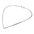 The Mexican Collection Solid Hallmarked 925 Sterling Silver Handmade V Shaped Fitted Choker Necklace