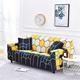 Sofa Covers 2 Seaters Black Yellow Elegant Couch Cover Polyester Spandex Printed Sofa Slipcover Stretch Fabric Sofa Protector Couch Pet Protector,Settee Covers for Loveseat