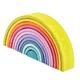 Paowsietiviity 12x Wooden Rainbow Blocks Arch Stacking Nesting Kids Hand-Eye Puzzle Toy A