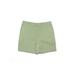 Croft & Barrow Khaki Shorts: Green Print Bottoms - Women's Size 16 - Light Wash