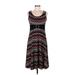 Chelsea Suite Casual Dress - Midi: Burgundy Chevron Dresses - Women's Size 6