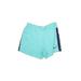 Nike Athletic Shorts: Teal Solid Activewear - Women's Size Medium