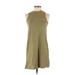 Old Navy Casual Dress - Mini Mock Sleeveless: Green Solid Dresses - Women's Size Small