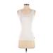 Nike Active Tank Top: White Solid Activewear - Women's Size X-Small