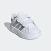 Klettschuh ADIDAS SPORTSWEAR "GRAND COURT 2.0 KIDS", Gr. 23, weiß (cloud weiß, matte silber, cloud weiß), Synthetik, sportlich, Schuhe, Design auf den Spuren des adidas Superstar, für Kinder