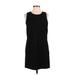 Gap Casual Dress - Shift Crew Neck Sleeveless: Black Print Dresses - Women's Size Small Petite