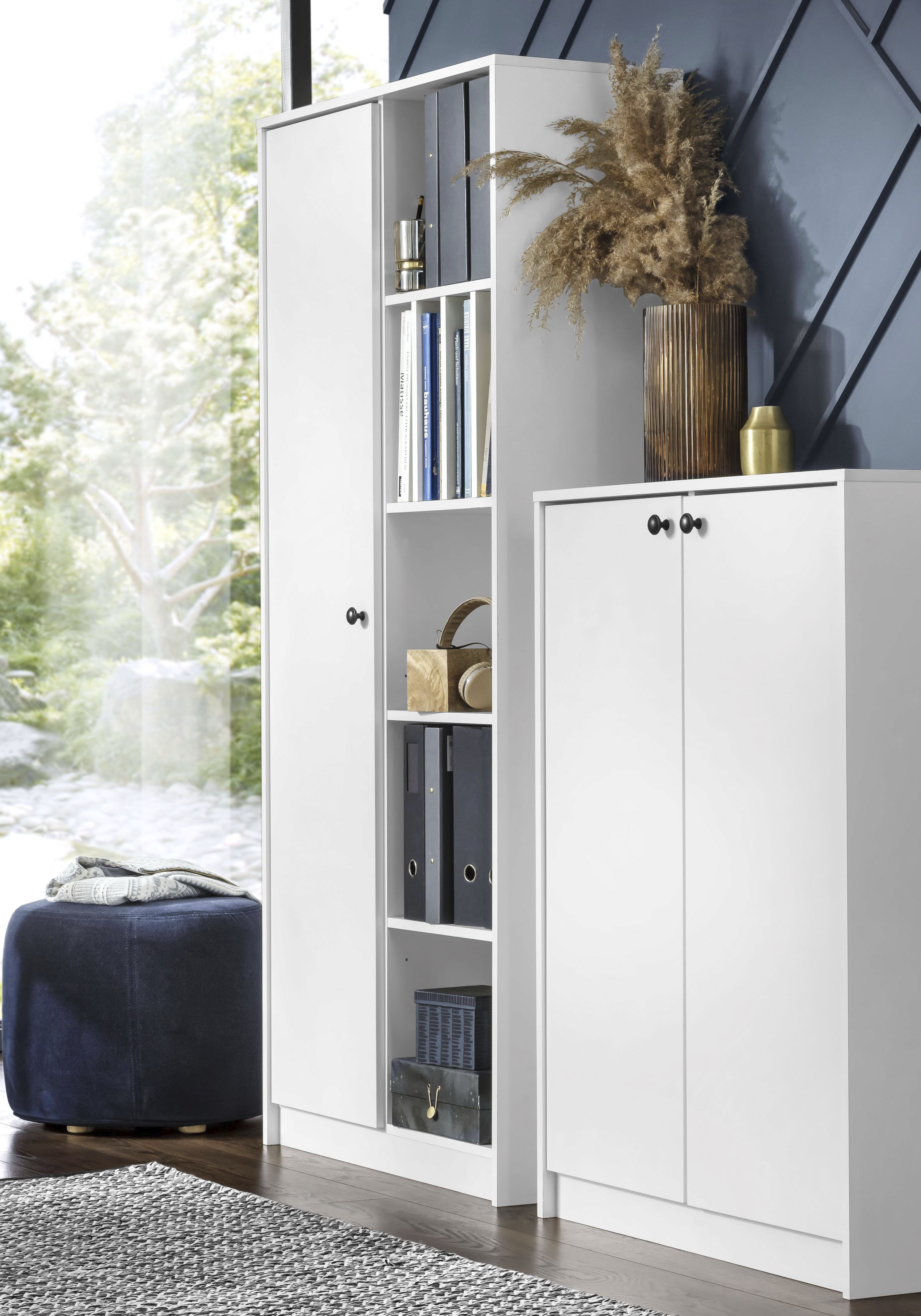 „Aktenschrank HOME AFFAIRE „“Licia““ Schränke Gr. B/H/T: 81,5 cm x 179 cm x 35 cm, weiß Aktenschränke Aktenschrank „“Licia““, Breite 81,5 cm“