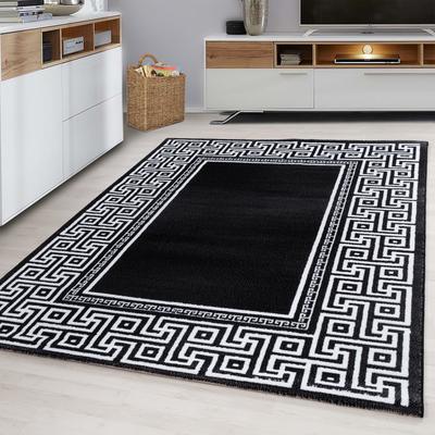Teppich AYYILDIZ TEPPICHE "PARMA 9340", schwarz, B:240cm H:12mm L:340cm, Polypropylen, Teppiche, Läufer, strapazierfähig, Wohnzimmer, Kurzflor, Orient Optik Image