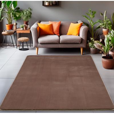 Teppich AYYILDIZ TEPPICHE "LUXY 5200", beige, B:120cm H:13mm L:170cm, Polyester, Teppiche, sehr weiche Oberfläche, pflegeleicht, Kurzflorteppich Image