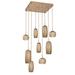 Hammerton Studio Vessel 9 - Light LED Cluster Pendant Glass in White/Brown | 16.7 H x 28.3 W x 28.3 D in | Wayfair CHB0091-09-NB-B-C01-L3