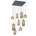 Hammerton Studio Vessel 9 - Light LED Cluster Pendant Glass in White/Black/Brown | 16.7 H x 28.3 W x 28.3 D in | Wayfair CHB0091-09-MB-B-C01-L1