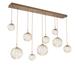 Hammerton Studio Gaia 9 - Light LED Cluster Pendant Glass in White/Yellow/Brown | 13.9 H x 70.6 W x 16.3 D in | Wayfair PLB0092-09-NB-A-C01-L3