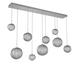 Hammerton Studio Gaia 9 - Light LED Cluster Pendant Glass in Gray/White/Black | 13.9 H x 70.6 W x 16.3 D in | Wayfair PLB0092-09-CS-S-C01-L1