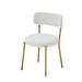 Mercer41 Mekael Fabric Back Side Chair Dining Chair Upholstered/Metal in White/Yellow | 30.7 H x 17.52 W x 20.86 D in | Wayfair