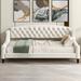 House of Hampton® Javonti Platform Bed Upholstered/Velvet in White | 33.8 H x 45.6 W x 80.7 D in | Wayfair 2B187D8B68914878ACC1A80BC2625372
