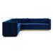 Blue Sectional - Mercer41 Tiania 2 - Piece Upholstered Sectional Velvet | 28 H x 100.8 W x 78 D in | Wayfair D139D6A7D5884EC89FC3BDFC3957577A