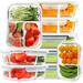 Prep & Savour Devkali Food Storage Container - Set of 9 Glass/Plastic in White | 2.8 H x 8.1 W x 6.1 D in | Wayfair