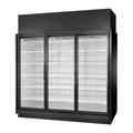 True TRM3L-BLK-WHT-1BLKLLL-NY-4 97" 3 Section Supermarket Display Freezer, (3) Left Hinge Doors, Black, 208-240v | True Refrigeration