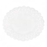 Hoffmaster 102-406 Lapaco 6" Normandy Lace Doily - Paper, White, FDA and CFIA Compliant