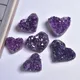 2-4cm natürliche Amethyst Cluster Heilung Edelsteine Herz Erz Stein lila Kristalle Handwerk DIY